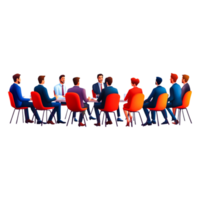 Business Meeting Discussion with Diverse Group of Professionals png