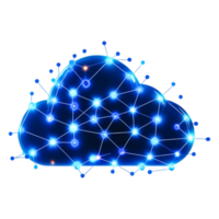 Abstract Cloud Concept with Network Connections and Digital Elements png