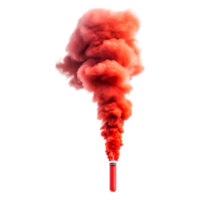Bright Red Smoke Cloud Emerging from a Colorful Smoke Canister png