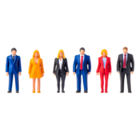 Miniature Business Figures in Colorful Attire for Professional Use png