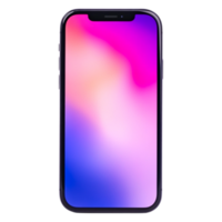 Modern Smartphone Display with Vibrant Gradient Background png