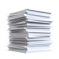 Pile of Unused Blank Paper Sheets Stacked Neatly on a Tabletop png