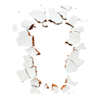 Cracked Wall Background with Exposed Texture and Broken Edges png