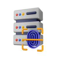 A server with a fingerprint scanner on top png