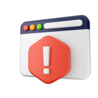 A red and white exclamation mark on a computer screen png