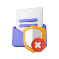 A mail envelope with a shield and a red cross png