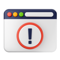 A browser icon with an exclamation mark png