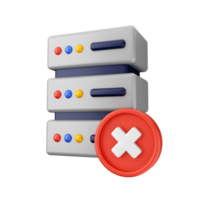 A server with a red cross and a red x png
