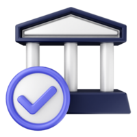 A check mark and a building with pillars png