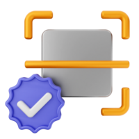 A check mark and a square button on a black background png