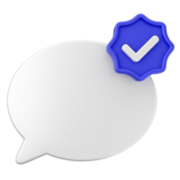 A speech bubble with a tick mark and a blue check mark png