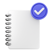 A notepad with a check mark on it png