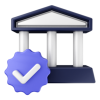 A check mark and a building with a check mark png