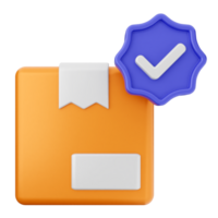 A check mark and a box with a sticker png