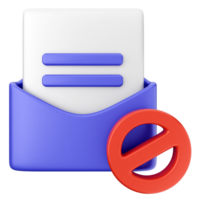 A blue envelope with a red circle on it png