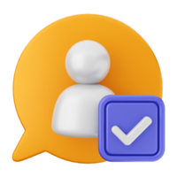Chat bubble icon with check mark png