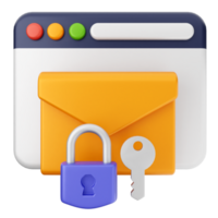 A lock and an envelope with a key png
