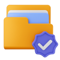 A folder with a check mark and a folder icon png