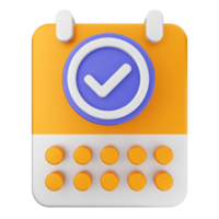 A calendar icon with a check mark on it png