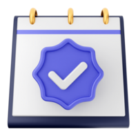 A calendar icon with a check mark on it png