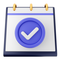 A calendar icon with a check mark on it png