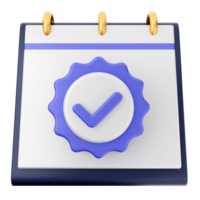 A calendar icon with a check mark on it png