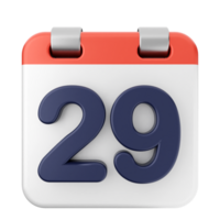 A calendar icon with the number 29 on it png