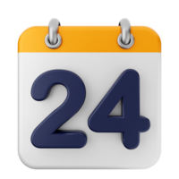 A calendar icon with the number 24 on it png