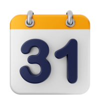 A calendar icon with the number 31 on it png