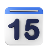 een kalender icoon met de aantal 15 Aan het png