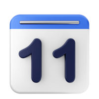 A calendar icon with the number 11 on it png