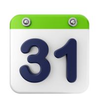 A calendar icon with the number 31 on it png