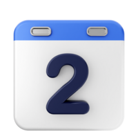 A calendar icon with the number two on it png