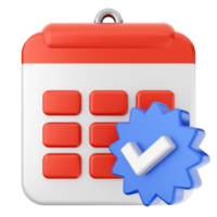 A calendar icon with a check mark png