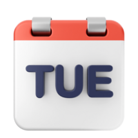 A calendar icon with the word tue on it png