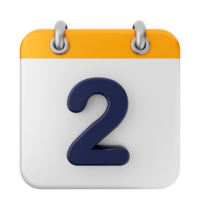 A calendar icon with the number two on it png