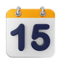 een kalender icoon met de aantal 15 Aan het png