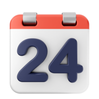 A calendar icon with the number 24 on it png