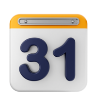 A calendar icon with the number 31 on it png