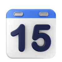 een kalender icoon met de aantal 15 Aan het png