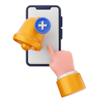 Android app icon with a phone and a bell png