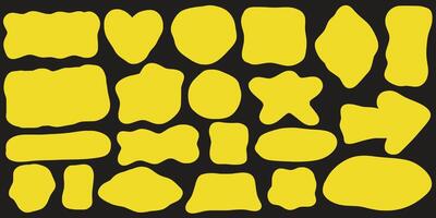 Abstract geometric shapes set vector