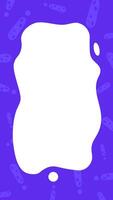 A white square on a purple background with bubbles vector