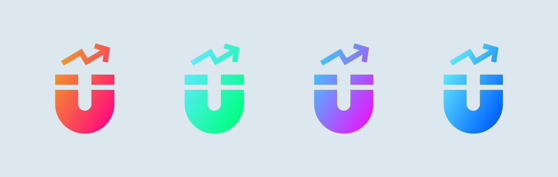 cuatro vistoso prueba tubos con flechas señalando arriba vector