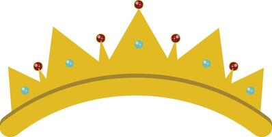 Tiara Crown Illustration with Minimalist Design. vector