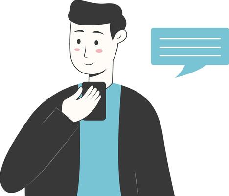 Businessman Character with Cartoon Shape.