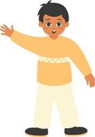 Children's Cartoon Character Isolated on White Background. vector