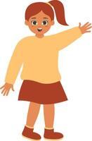 Children's Character on White Background vector
