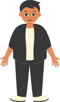 Children's Cartoon Character in Flat Design. vector