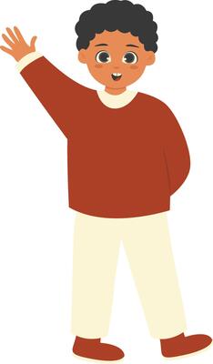 Children's Cartoon Character on White Background